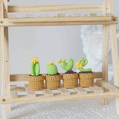 Finished Crocheted LOVE Potted Cactus Plants