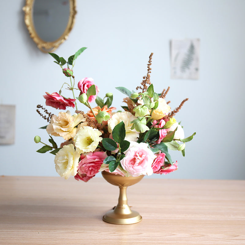 Gold Vintage Iron Compote Vase Floral Design Container – Floral ...