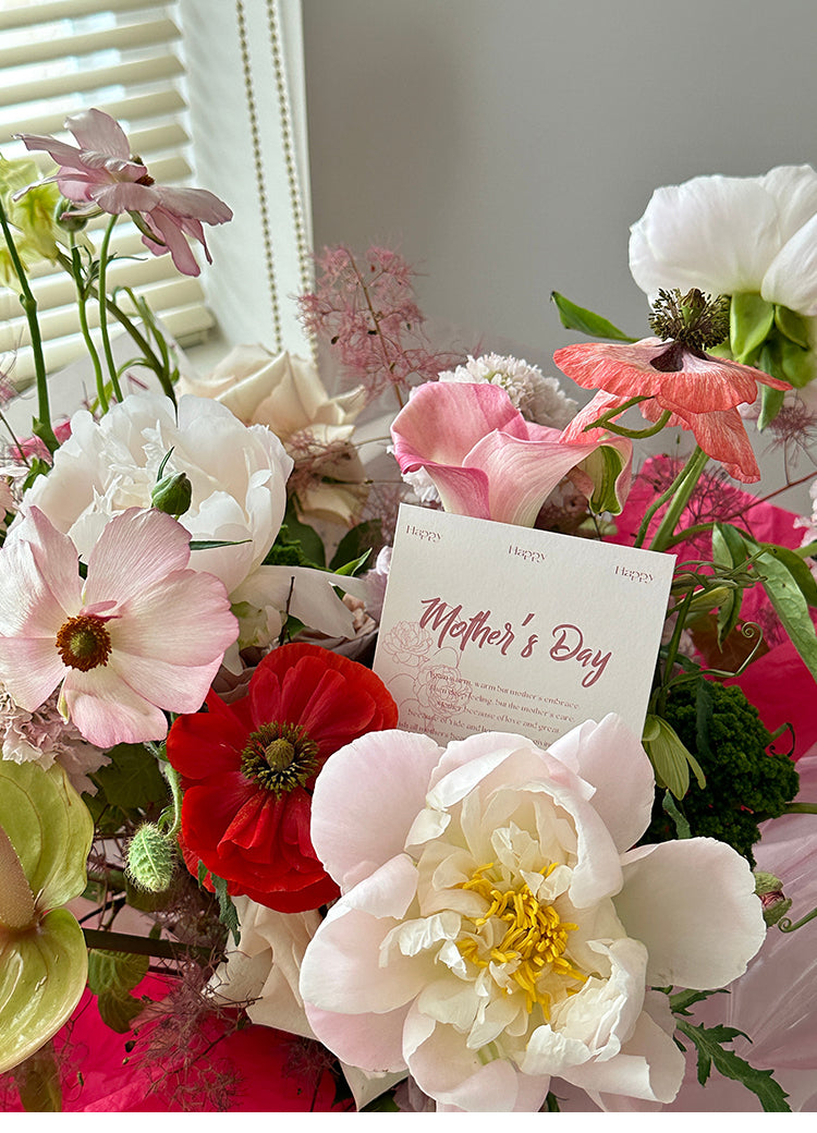 Mother's Day Bouquets Gifts Greeting Cards Pack 50
