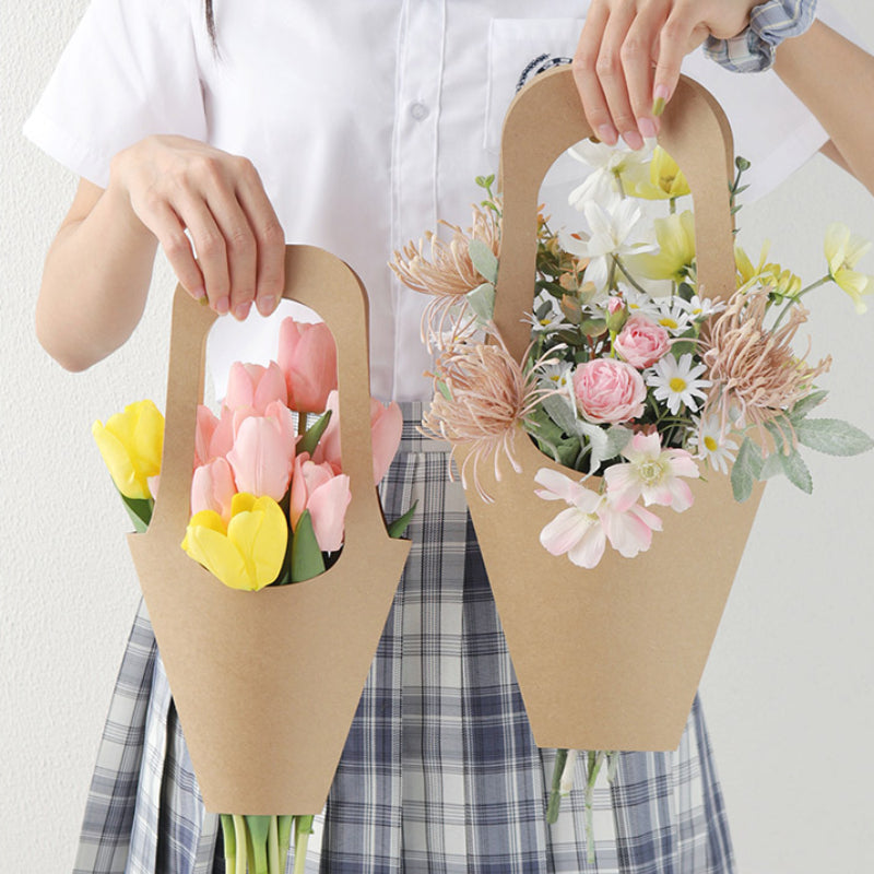 Vintage Floral Bags for Bouquets with Handles