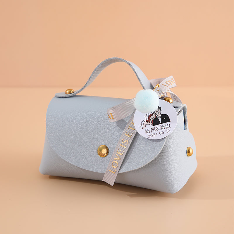 Lot de 20 mini sacs cadeaux en cuir (12x6x7 cm)