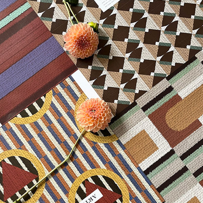 10pcs Geometric Art Floral Wrap Paper (35x52cm)