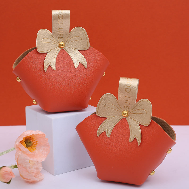 Golden Gift Bow Party Favor Gift Bag Pack 20