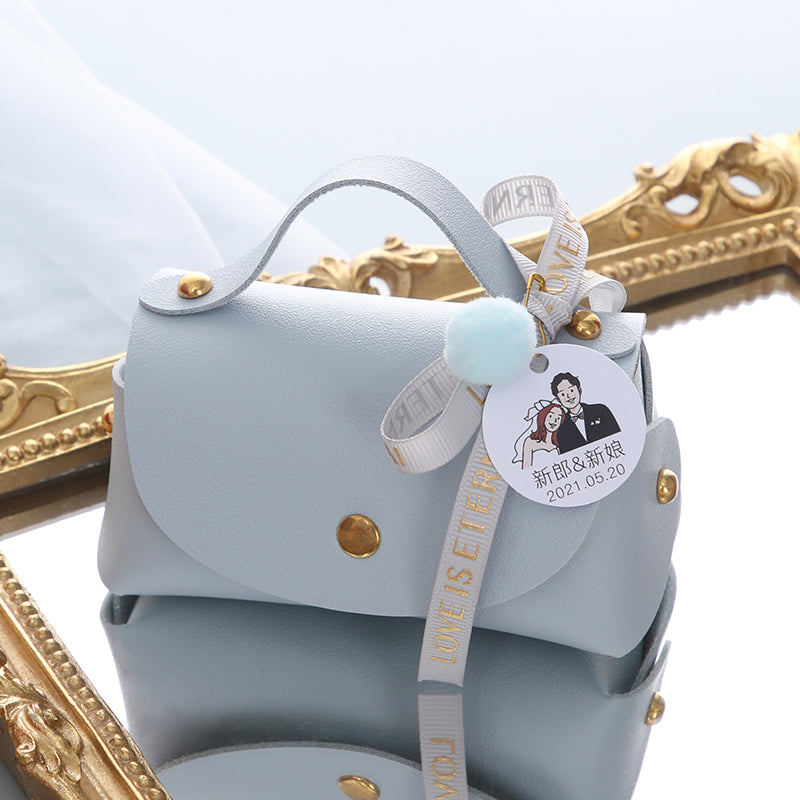 Lot de 20 mini sacs cadeaux en cuir (12x6x7 cm)