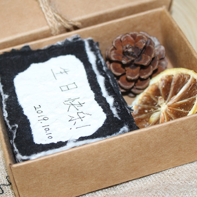 Handmade Deckle Edge Paper Blank Card Pack 10