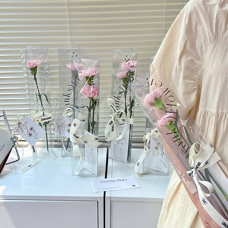 PVC box for single flower wrapping