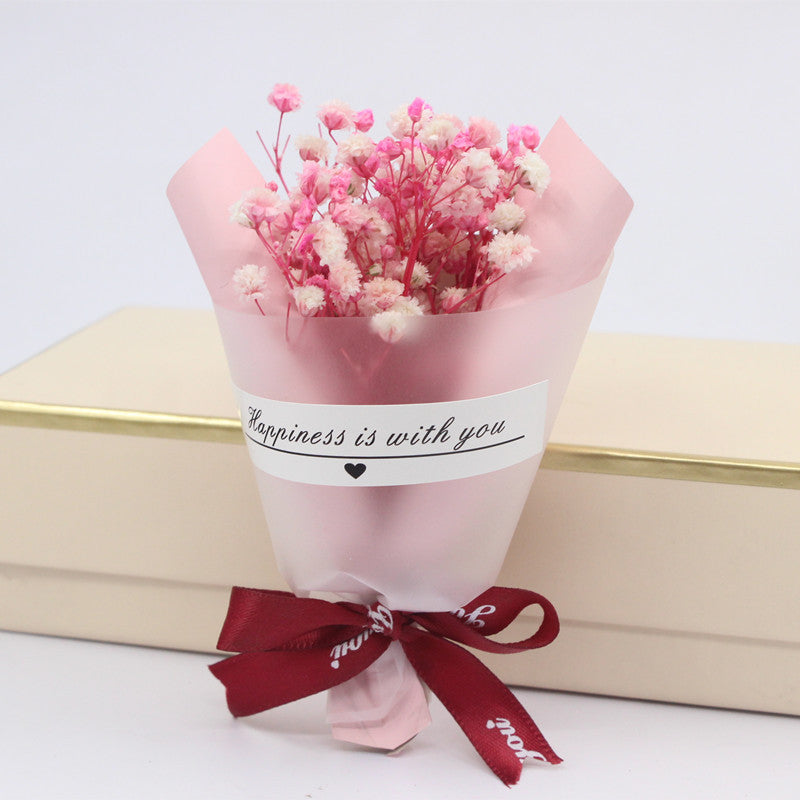Set of 4 Dried Flowers Soap Rose Mini Bouquet Thank You Gift