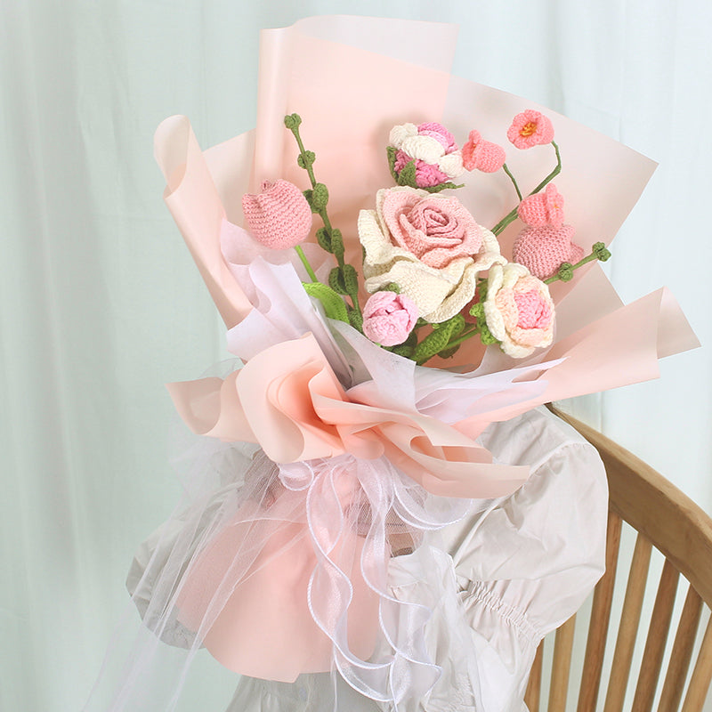 Cotton Yarn Crocheted Bouquet Creative Gift