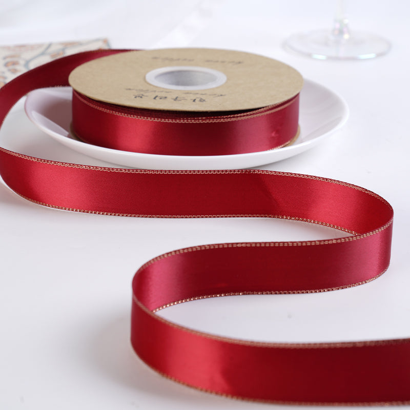 Gold-Edge Polyester Ribbon (25mmx25Yd)