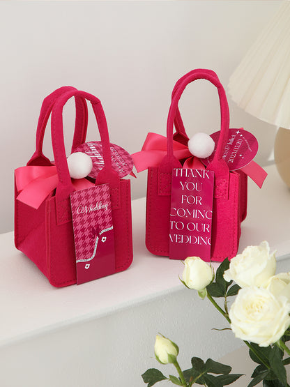 Pink Non-Woven Party Bags Gift Bags with Handles Pack 10