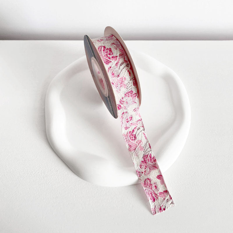 Floral Lace Embroidery Ribbon (3.8cmx8Yd)