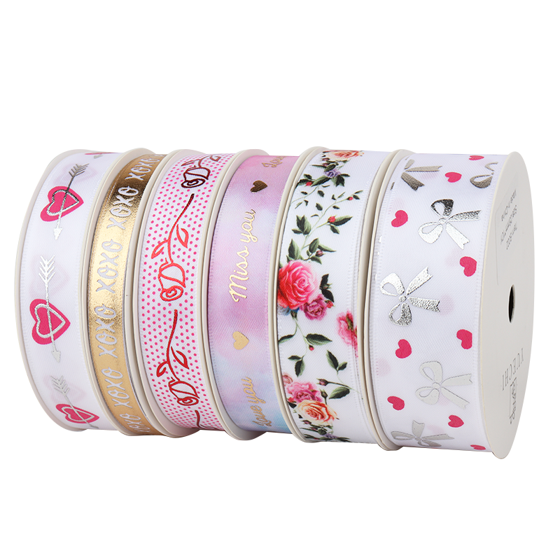 Vintage Rose Heart Ribbon for Valentine's Day