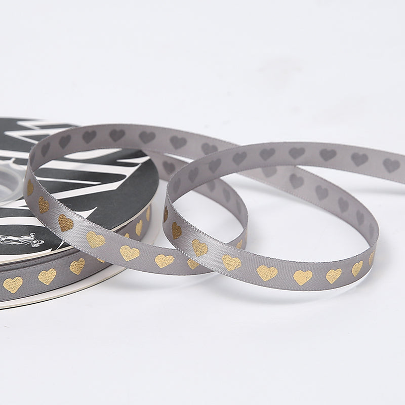 Golden Heart Gift Packaing Satin Ribbon (10mmx45Yd)