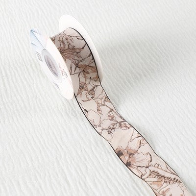 Vintage Floral Chiffon Ribbon (4cmx10Yd)