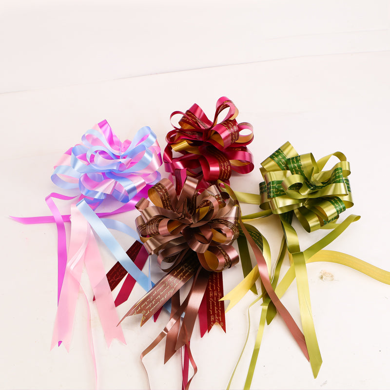 10pcs Pull String Ribbon Gift Bows