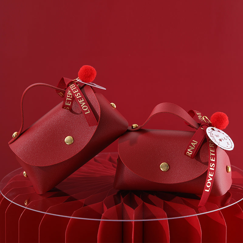 Lot de 20 mini sacs cadeaux en cuir (12x6x7 cm)