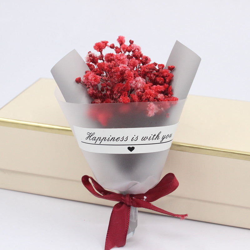 10Pcs Mini Dried Flowers Bouquet Artificial Rose Soap Flowers
