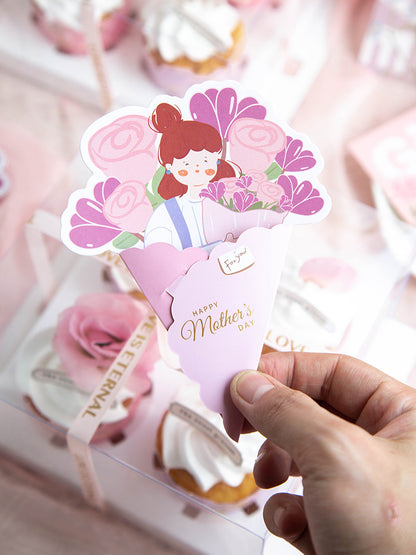 Happy Mother's Day Flower Greeting Cards Pack 20