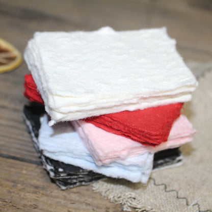 Handmade Deckle Edge Paper Blank Card Pack 10