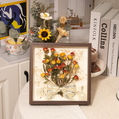 Dried Flower Bouquet Photo Frames Birthday Gift