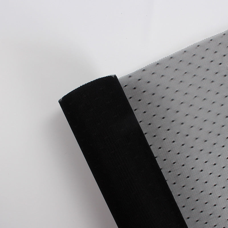 Polka-dot Tulle Fabric Roll for Flower Packaging (50cmx10Yd)