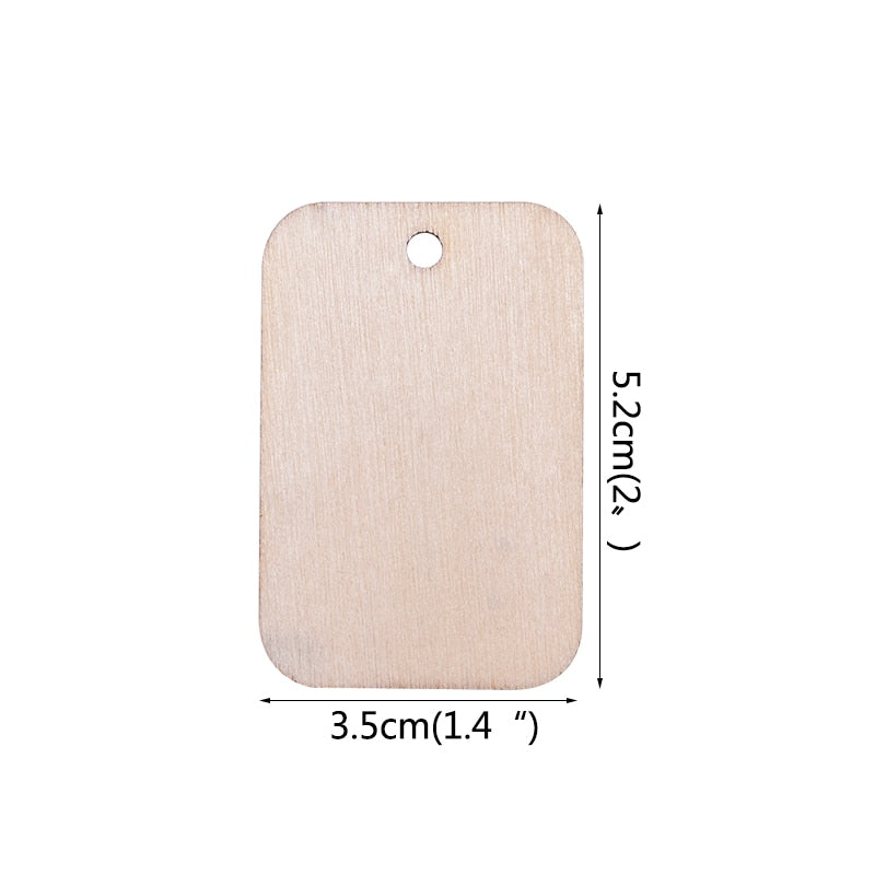 Wood Slice Blank Gift Tags Pack 100