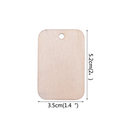 Wood Slice Blank Gift Tags Pack 100