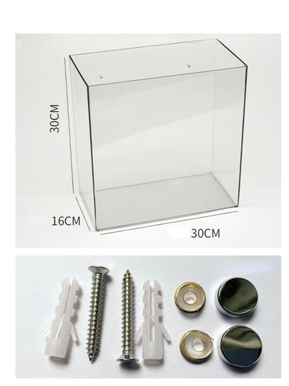 Wall-Mounted Clear Acrylic Storage Box