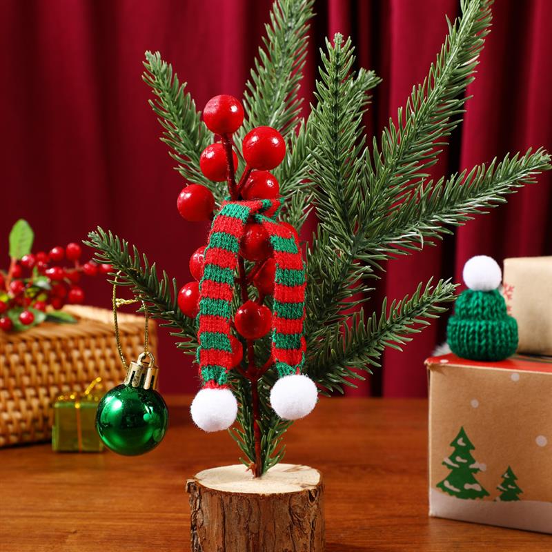 20pcs Mini Santa Hats Christmas Scarf Wine Bottle Decors