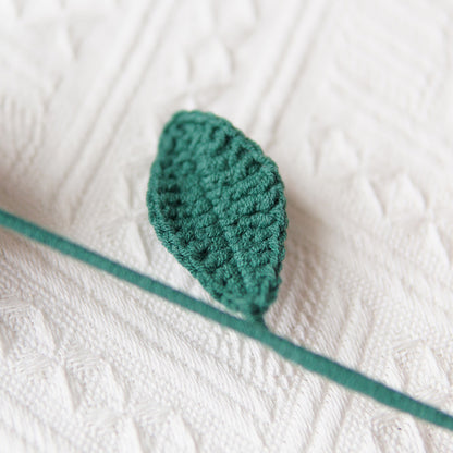 Set of 5pcs Finished Crocheted Gradient Rose Handmade Artificial Flower Branch