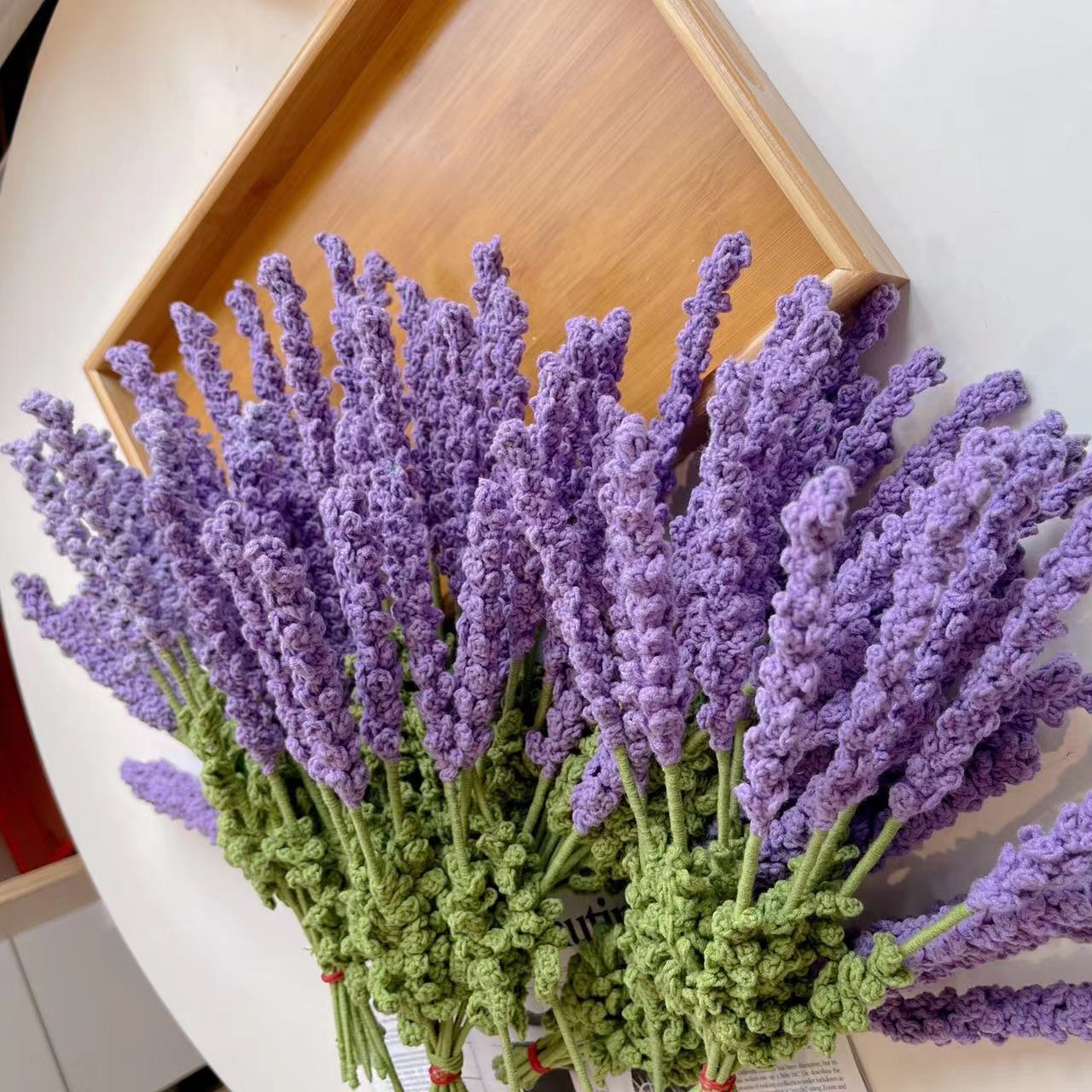 knitted lavender flower 10 Stems Finished Crochet Lavender