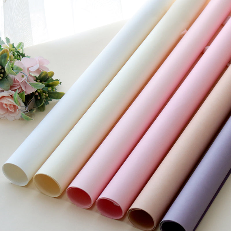 Korean Style Flower Wrapping Paper - Multi Colors, 20 Counts 