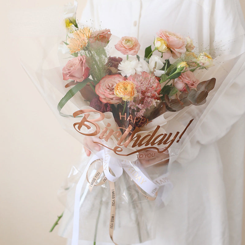 Happy Birthday Cellophane Paper Pack 30 (58x58cm)