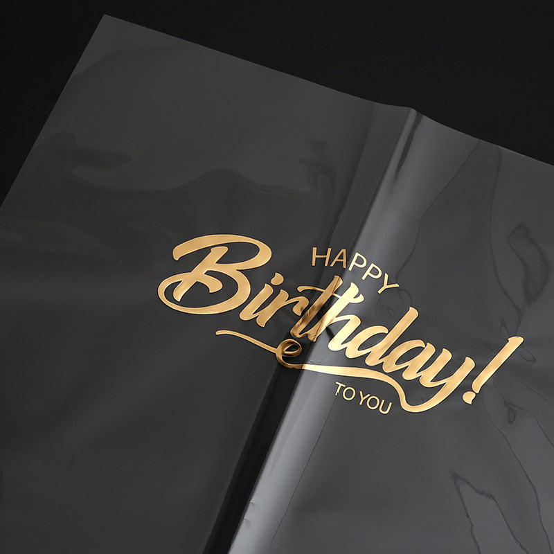 Happy Birthday Cellophane Paper Pack 30 (58x58cm)