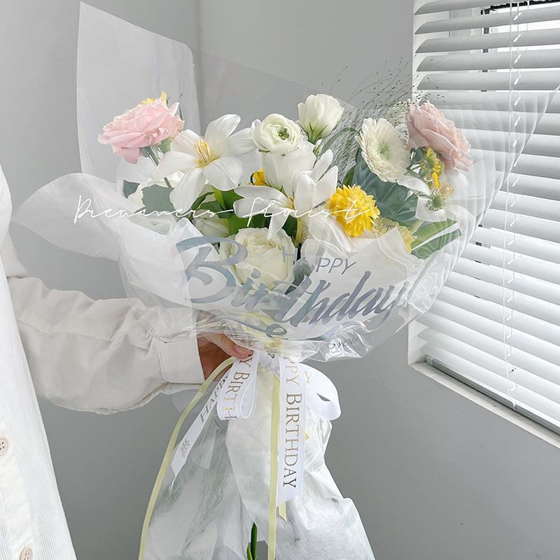 Happy Birthday Cellophane Paper Pack 30 (58x58cm)