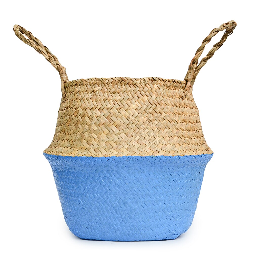 Contrast Color Wicker Rattan Basket Planter – Floral Supplies Store