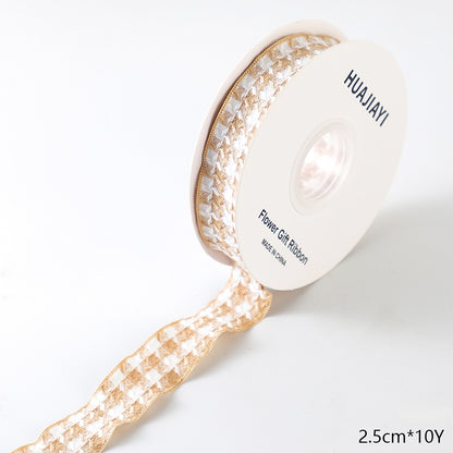 Houndstooth Florist Ribbon (25mmx10Yd)