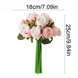 Load image into Gallery viewer, 12pcs Artificial Silk Roses Flower Bouquet