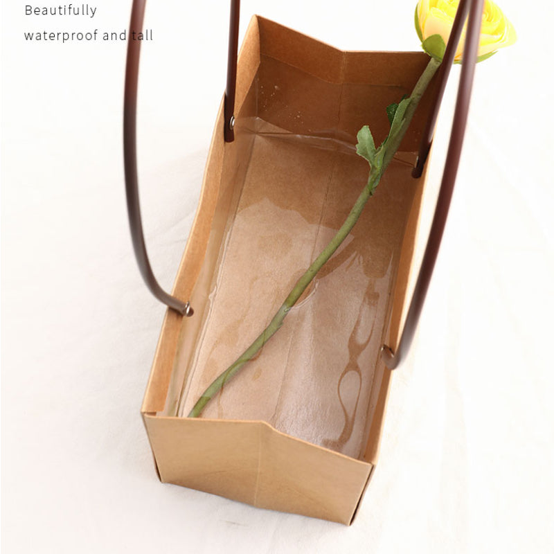  24 Pcs Flower Gift Bags Bouquet Paper Bags with Handle  Waterproof Bouquet Gift Box Rectangle Flower Boxes for Arrangements Gift  Wrap Bags for Birthday Wedding Holiday Party (Black, White) : Health