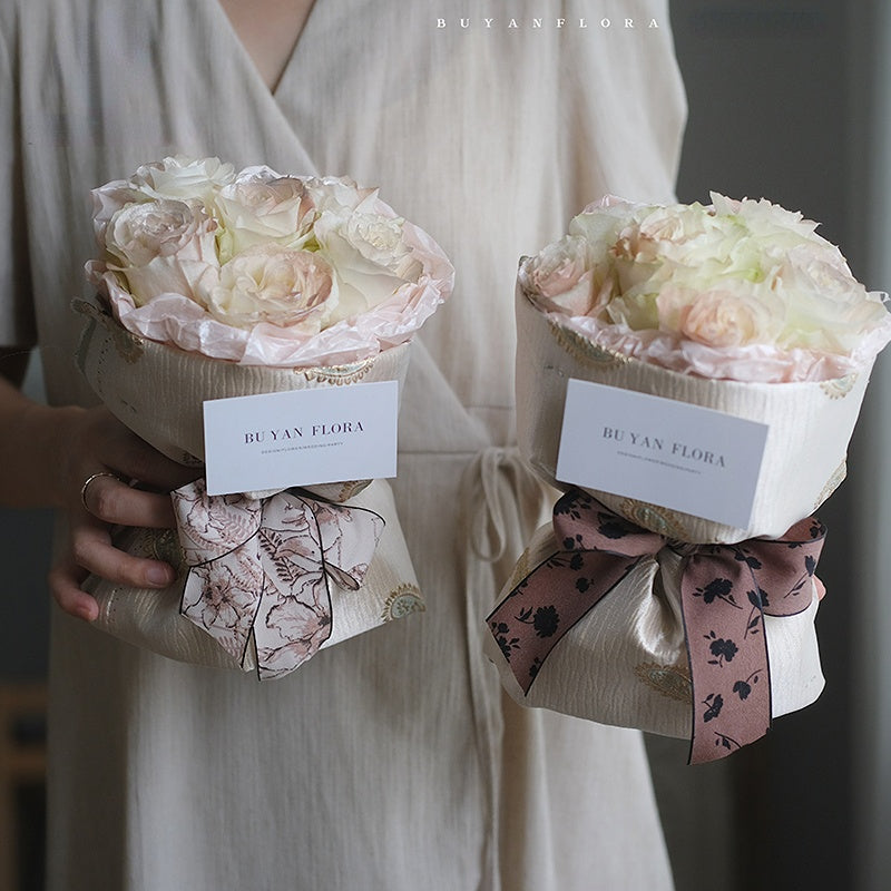 Vintage Floral Chiffon Ribbon (4cmx10Yd)