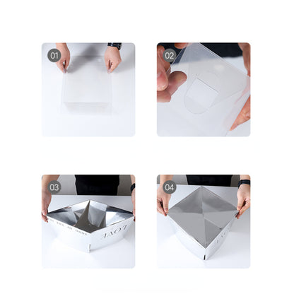 Heart-shaped Hollow Square Flower Box Pack 6