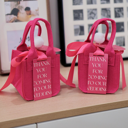 Pink Non-Woven Party Bags Gift Bags with Handles Pack 10