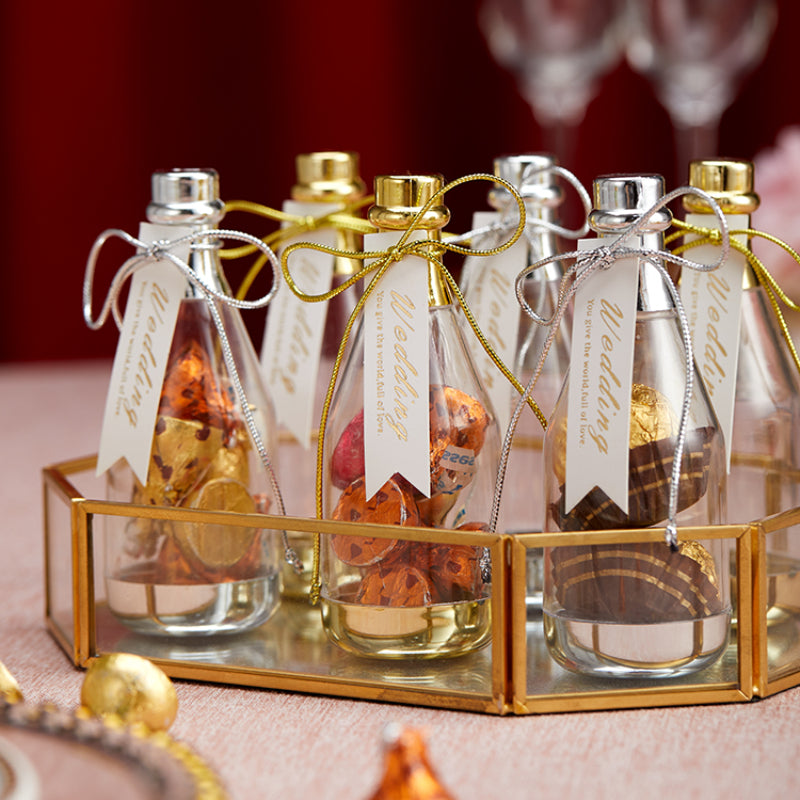 12 Pcs Small Plastic Bottle Gift Boxes for DIY Party Favors – Floral ...