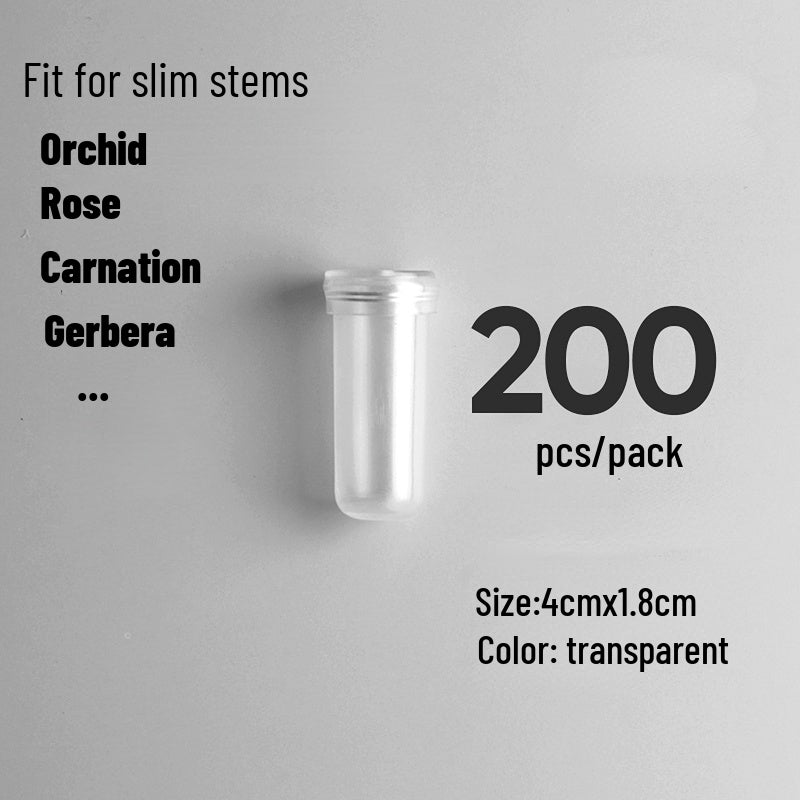 Large Fresh-Keeping Water Tubes, Clear Plastic Floral Flower Nutrition Tube  with Caps