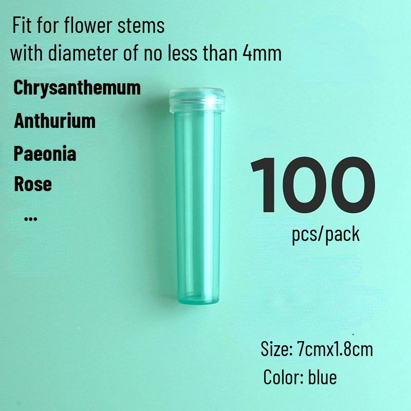50 Pieces 2.8 Inches Floral Water Tubes Clear Plastic Flower Water Tubes Water  Tubes for Flowers Rose Flower Water Vials with Rubber lids Floral Picks for  Fresh Flower Arrangement Decoration