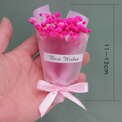 Set of 4 Dried Flowers Soap Rose Mini Bouquet Thank You Gift