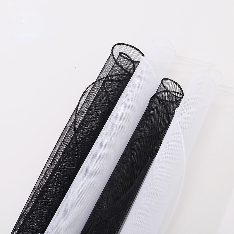 Rolled Edge Round Mesh Fabric for Flower Packaging Pack 10