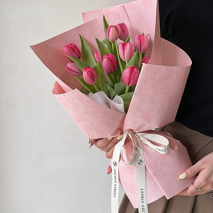 10pcs Leather Texture Flower Wrap Paper (53x60cm)