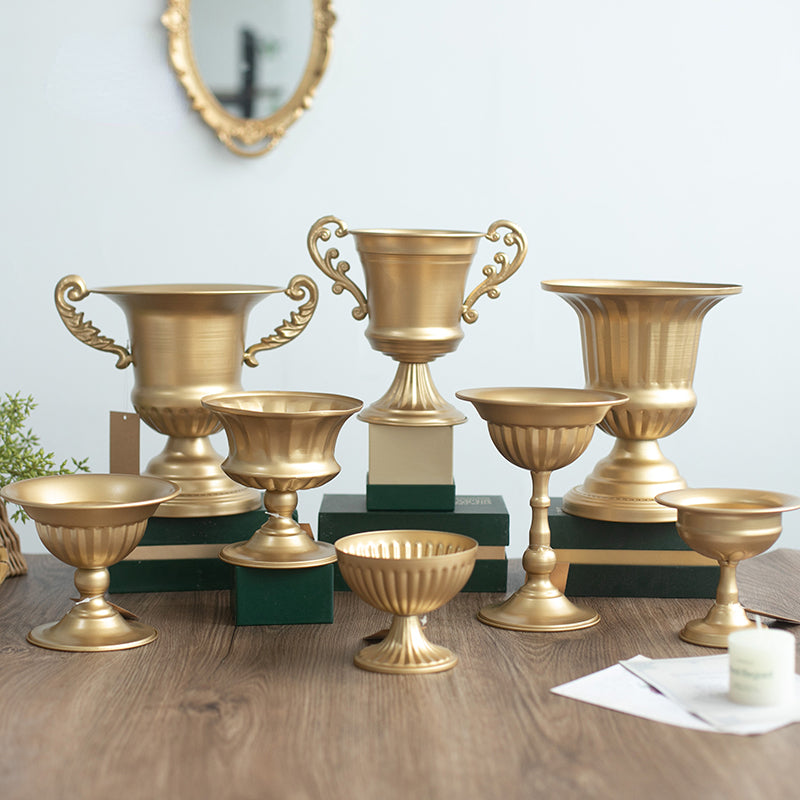 Gold Vintage Iron Compote Vase Floral Design Container – Floral ...