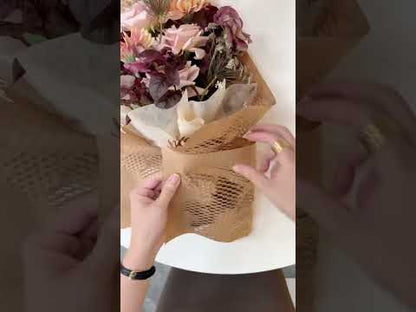 Honeycomb Floral Wrap Paper Roll (50cmx10Yd)